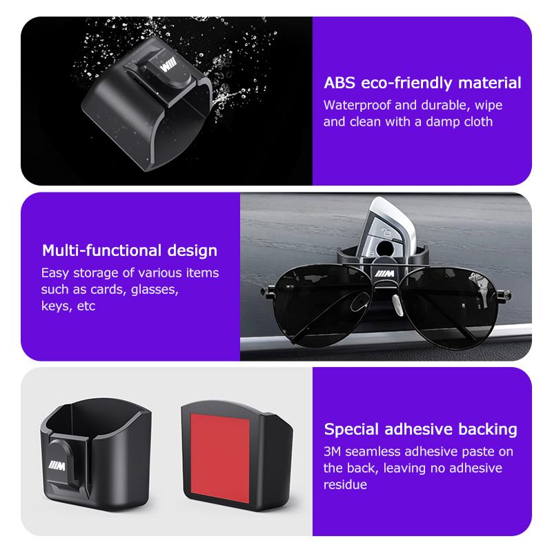 JFTX5 Car Center Console Multifunctional Glasses Remote Storage Box For BMW Performance M E87 E30 E46 E28 F35 G20 E93 F20 X3 X
