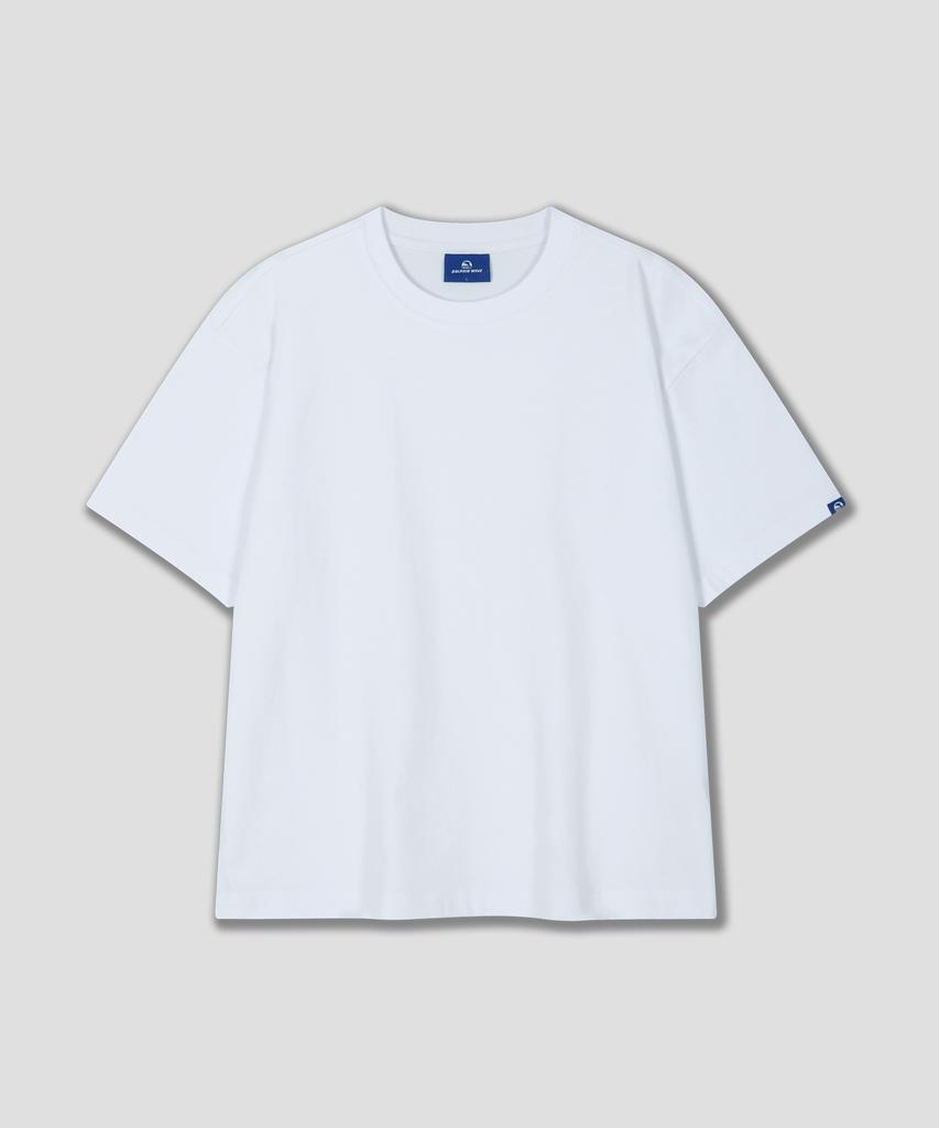 DOLPHIN WAVE APPAREL Белая свободная укороченная футболка с коротким рукавом