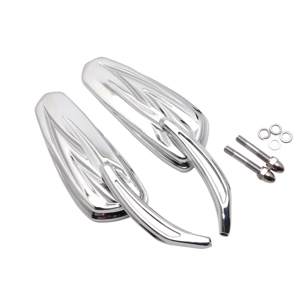 Мотоциклетные левые и правые зеркала заднего вида для Harley Davidson Street Glide Road King, черное и хромированное боковое зеркало