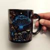 350 мл кофейная кружка с грибами и ручкой, термостойкая черная керамика, пищевая многофункциональная чашка для чая, молока, воды, подарок на день рождения для любителей грибов