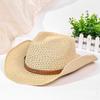 Western cowboy hat male retro ethnic style jazz hat children show face small straw hat sunscreen sun hat wholesale