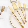 6Set/24Pcs Cutlery Set 18/10 Stainless Steel Set Luxury Dinnerware Gold Forks Western Spoons Knives Steel Cutlery Set Flatware