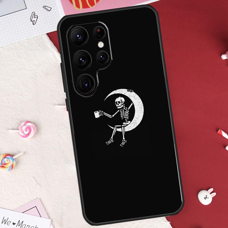Арт-кейс "Скелет" для Samsung Galaxy S26 Ultra S23 S22 S21 S20 S24 S25 Ultra S10 Plus S25 FE Защитный чехол