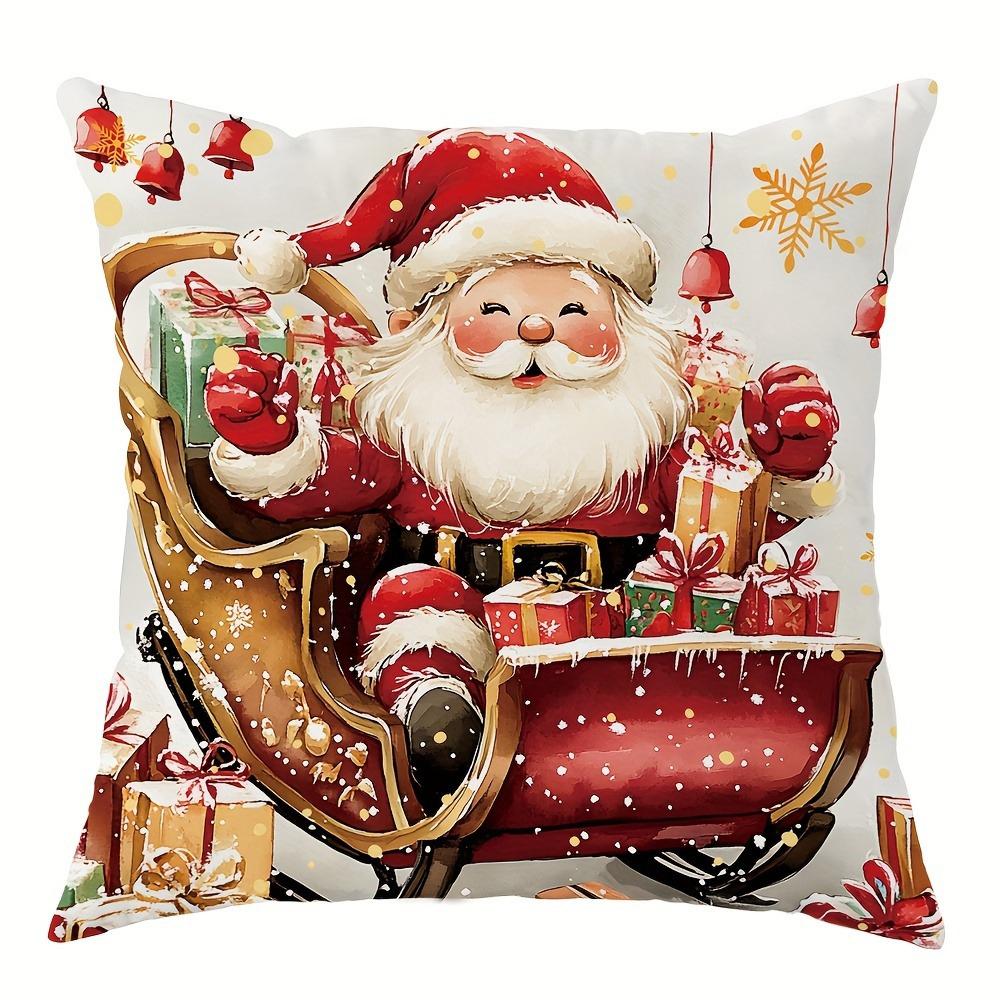 Рождественское украшение наволочка новогодний подарок Санта Клаус Снеговик Птица наволочка диванная подушка наволочка украшение для комнаты дома