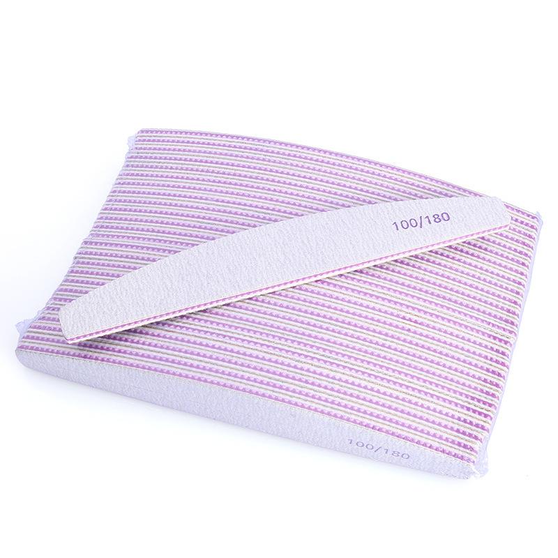 25PCS Professional Nail File,180/100 Nail File For Natural Nails, Nail File Double-Sided Washable Fine Grain Nail File For Home And Salon Use.