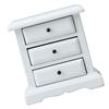 Миниатюрный прикроватный столик для кукольного домика, масштаб 1/12, белый, тумбочка с функциональными ящиками для домашнего офиса, элементы декора для витрины