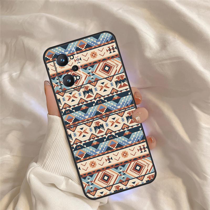 Бесшовный племенной чехол в стиле Boho для коренных американцев для Realme C75 C67 C63 C55 C51 C61 C53 C35 C65 C71 11 12 13 14 Pro Plus GT6 GT7 15 Pro