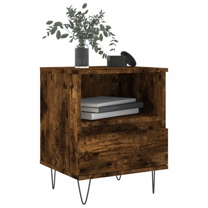 Maison Exclusive - Table de chevet chêne fumé 40x35x50 cm bois d’ingénierie