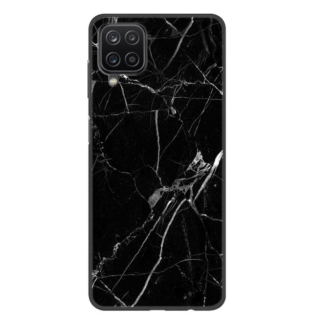 Чехол для Samsung A12, 2021, черные мягкие силиконовые чехлы из ТПУ для телефонов Samsung Galaxy A12 M12, чехол с крутым дизайном, чехол-бампер A 12