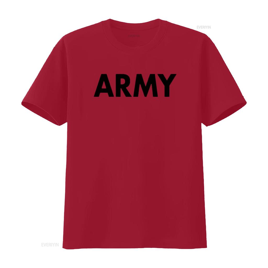 Army Men S T Shirt Military Training Pt Exercise Workout Gear Veterans Service Family Support Motivation White 4X Large