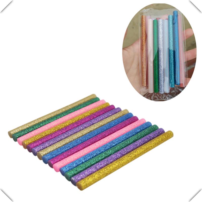 10/30 шт. цветных термоклеевых стержней 7 мм, клейкие блестящие клеевые стержни, профессиональные для электрического клеевого пистолета, ремонта