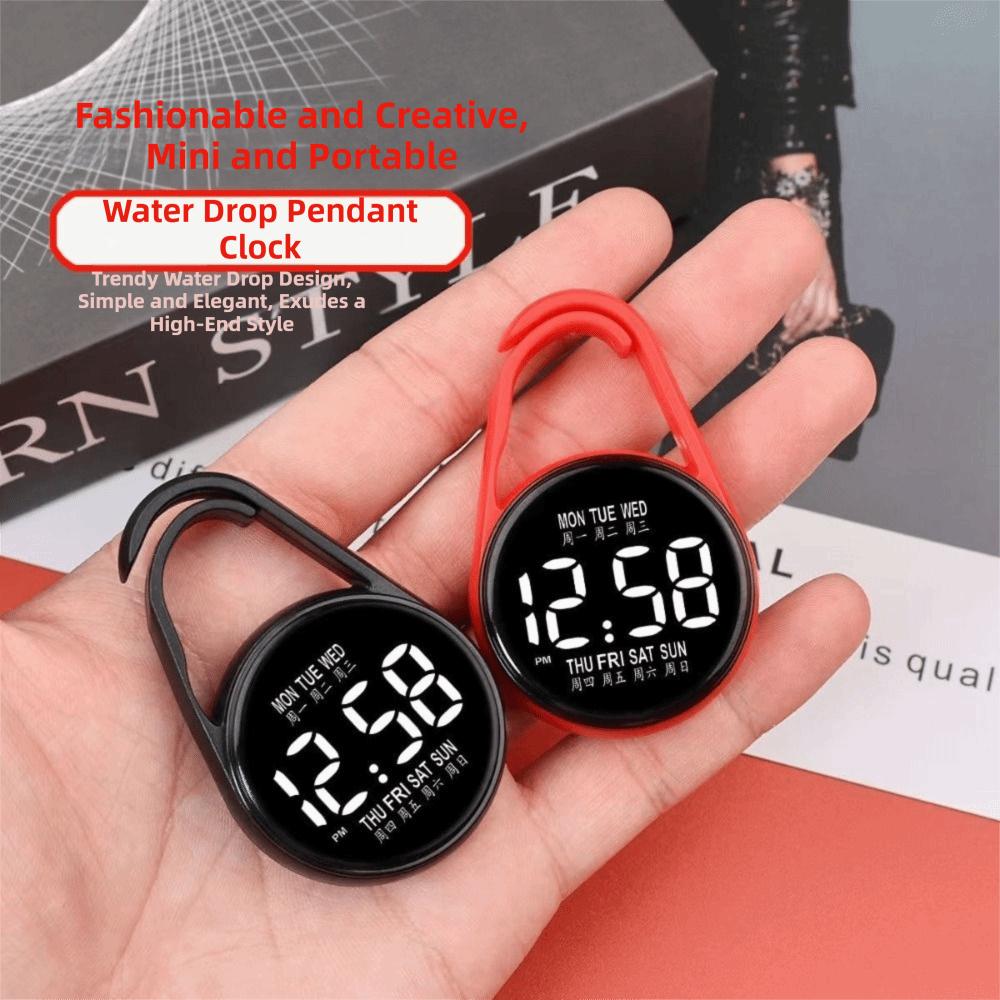 2Pcs Portable Digital Electronic Hanging Watch Luminous Pocket Watch  Pocket Style