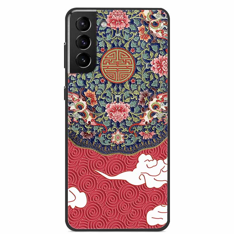 3D тиснение для чехла Samsung Galaxy S21 Ultra Plus FE, чехол из мягкого силикона с цветочным рисунком для Funda, милый кот Galaxy S22 Ultra Plus