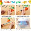 46 Pcs UV Epoxy Glitter Pen Holder Stand Turner Accessories with Nonstick Sleeves Silicone Pen Plugs Wooden Dowels Rods for DIY Craft Enthusiast