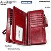 Ladies Leather Wallet Large Capacity Multifunctional Long Wallet European and American Retro Clutch