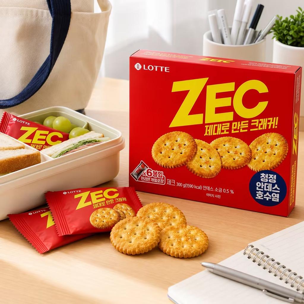 Lotte ZEC Соленые содовые крекеры 300г