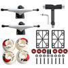 5 Inch Aluminum Skateboard Trucks With 52mm 100A PU Wheels Precision Bearings Kit Adult Street Park Skating