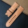 Качественный 24 мм светло-коричневый винтажный итальянский ремешок из натуральной кожи для PAM111 PAM441 PAM ремешок для часов с пряжкой-бабочкой Стильный ремень