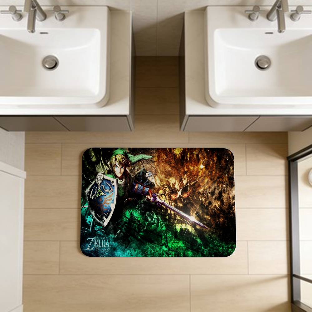 Video Game Legend Zeldas Door Mat Kids Room Bedroom Decoration Balcony Anti-Slip Doormat Living Room Doormat Area Rug