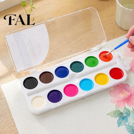 Creative Craft Materials Watercolor Paint Set, Portable Washable Solid Palette, Bright Outdoor Sketching Colors Pigment Kit, for Kids And