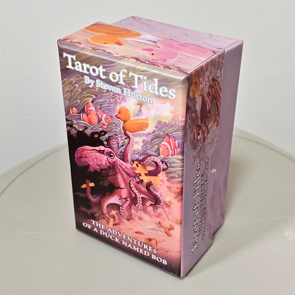 Tarot of Tides: The Adventures of A Duck Named Bob ― Unique 78-Card Tarot Deck 12*7cm in Rigid Box - Double-embossed Cardstock