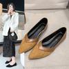 Fashion 2025 New Spring  Autumn  Solid Color Fashionable and Comfortable Slip-on Pointed Toe Flat Shoes Fashionable Women's Shoes