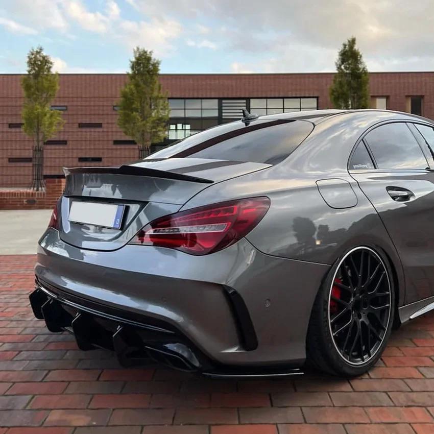 Для Mercedes Benz CLA Class W117 C117 CLA45 AMG 2016-2019 Автомобильный Задний Бампер Губа Диффузор Нижний Спойлер Сплиттер Автомобили Тюнинг