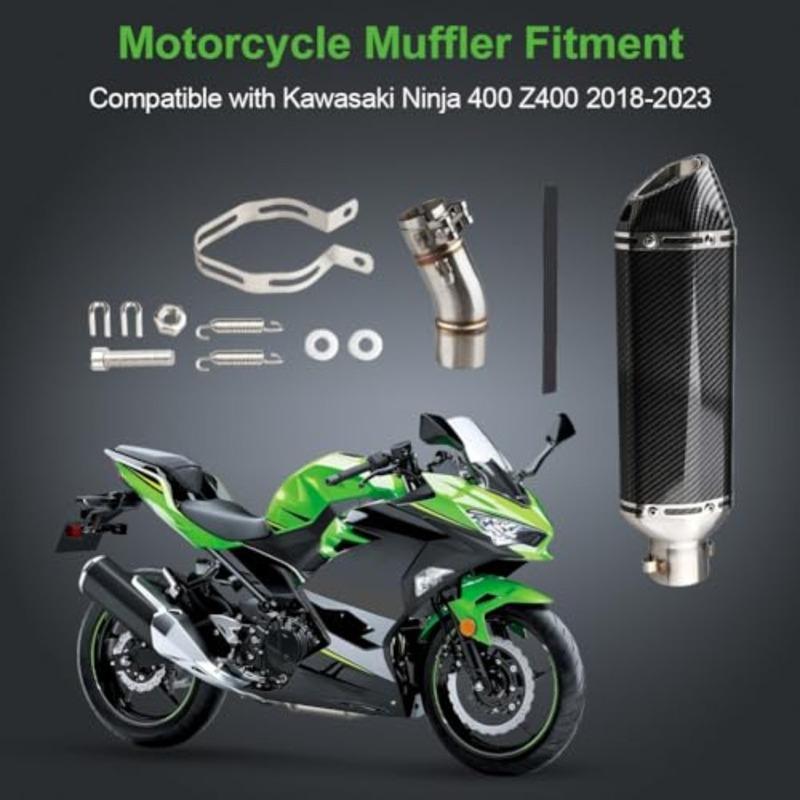 Глушитель выхлопной системы для мотоцикла, совместимый с моделями Kawasaki Ninja 400 Z400 2018-2023, высокопроизводительный, легкая конструкция, улучш