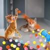Cats Toys Pet Gun Cats Shooting Interactive Mini Supplies. for Ball Games Training Elastic Creatives Launching Accessories Toy