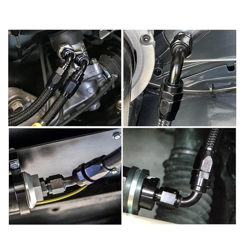 10FT AN4 AN6 AN8 AN10 AN12 Oil Fuel Hose End Oil Gas Line Nylon Steel Braided CPE Hose Oil Adapter Cooler Pipe with Fittings Kit
