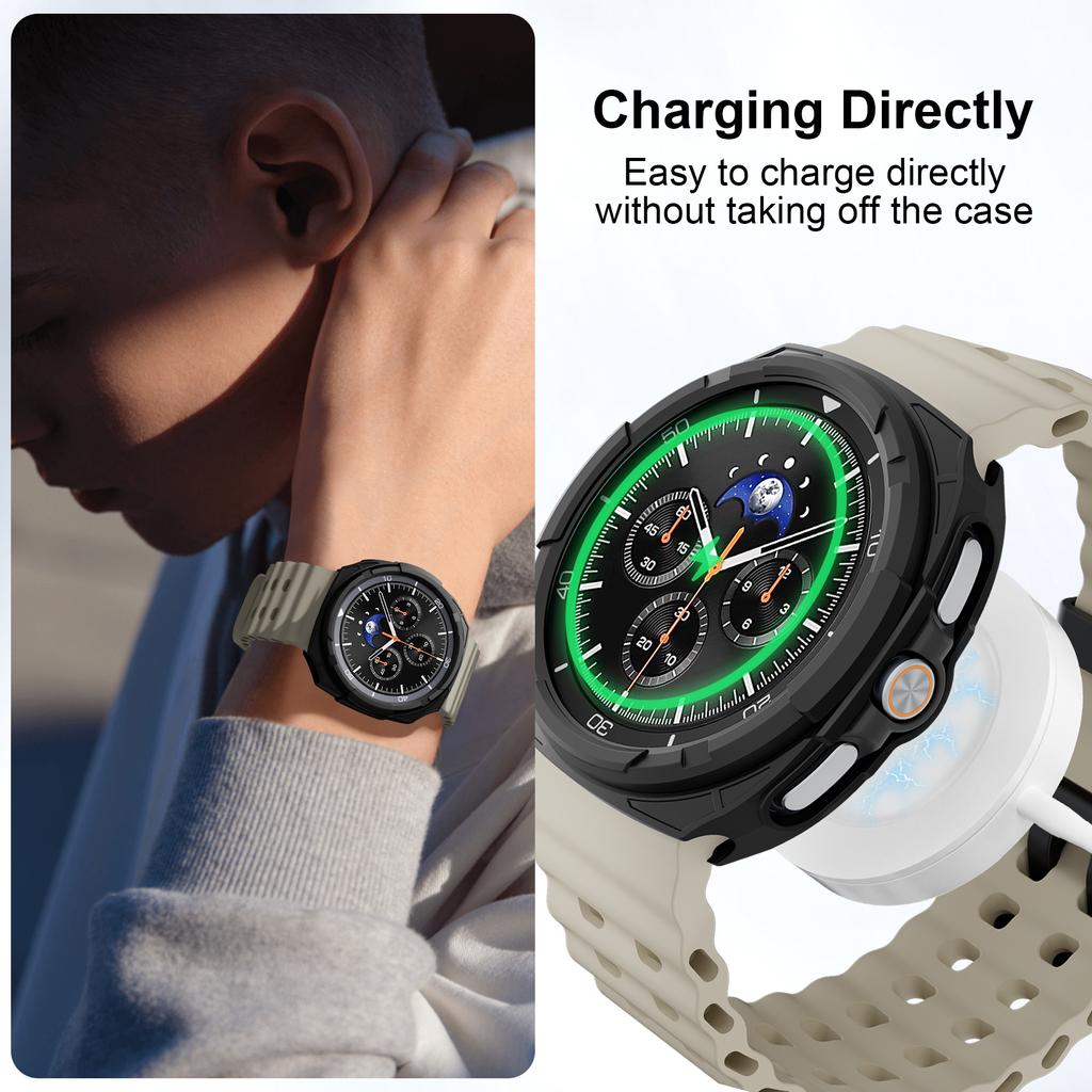 Чехол для ПК + Защитное кольцо Для Samsung galaxy watch 8 classic 46 мм Аксессуары Полый бампер-оболочка Для galaxy watch 8 classic чехол