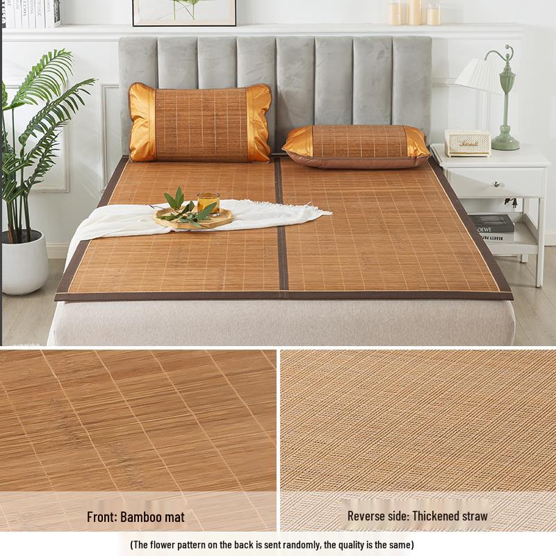 Summer Cool Bamboo Mat with Free Shipping: Fits 0.8m Dorm Bunk, 0.9m Single, and 1.2m Beds, Rice Green Color