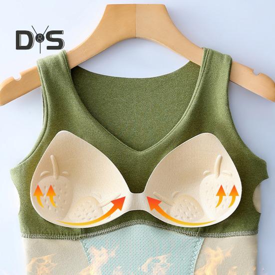 Женский осенне-зимний терможилет, утолщенный плюшевый жилет без рукавов с V-образным вырезом, высокая эластичность, облегающий мягкий пуловер, мягкое эластичное нижнее белье без косточек