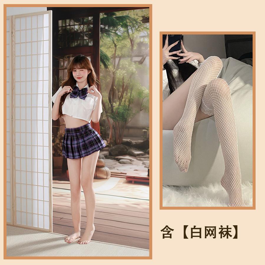 Erotic Underwear Large Size Japanese Pleated Skirt Cosplay Student Costume Jk Uniform Seduction Innocent Suit Woman