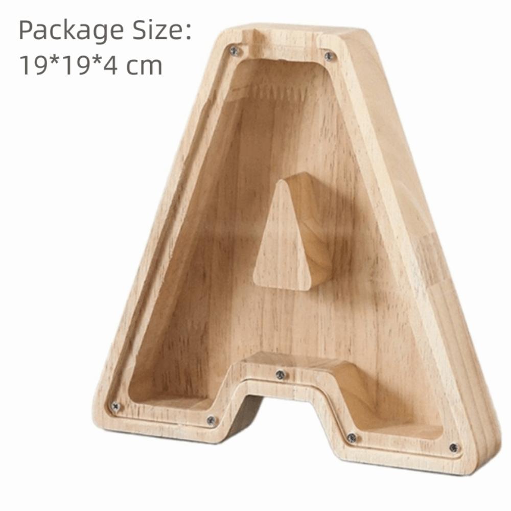 Прозрачная акриловая деревянная копилка-буква 26 букв Детская игрушечная коробка для хранения Кейс для хранения монет Подарок