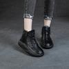 Ретро женские 2024 новые осенние повседневные короткие сапоги в британском стиле с толстой подошвой женские модные весенние и осенние одинарные сапоги