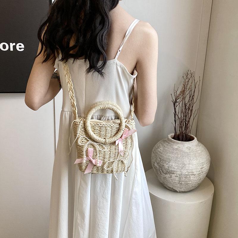 Галстук-бабочка, украшение из бисера, плетеная корзина для овощей ручной работы, сумочка, сумка-ведро, новый стиль для отдыха в сельской местности, побережье