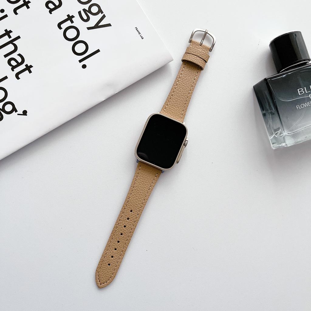 Ремешок из натуральной кожи для iWatch Band 45 мм, 44 мм, 42 мм, 49 мм, модные аксессуары для умных часов для iWatch Ultar 8, 7, 6