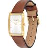 Coach ELLIOT 3236mm Gold Brown Leather Strap 14400044 Wrist Watch