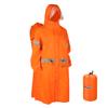 Hooded Rain Poncho for Adults High-visibility Reflective Waterproof Raincoat Jacket with Backpack