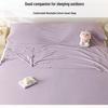 Portable Stain-Proof Cotton Sleeping Bag: Detachable, Solid Color Duvet Cover with Bed Sheet for Travel and Hotel Stays.