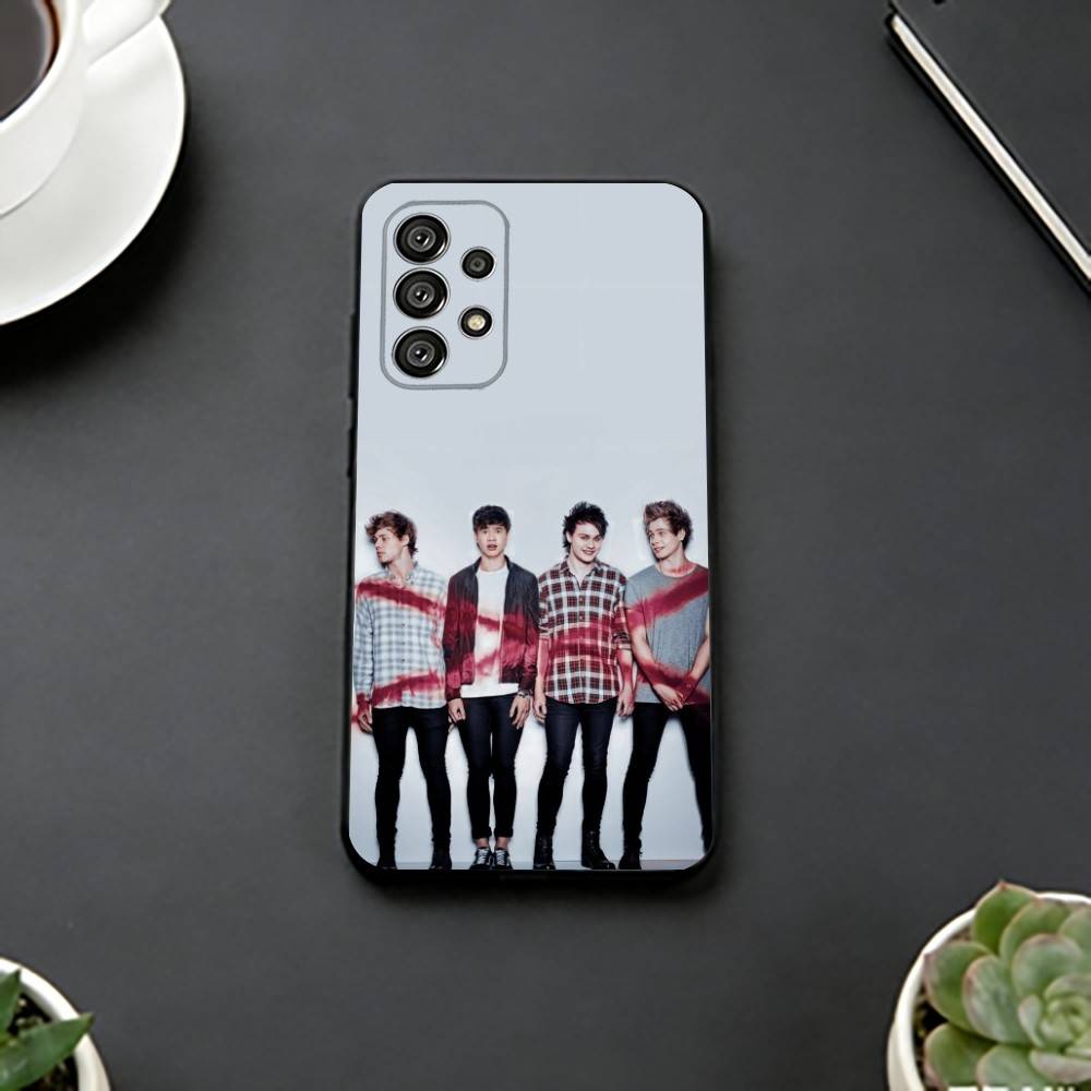 Чехол для телефона 5 Seconds Of Summers 5SOS для Samsung S25,S24,S21,S22,S23,S30,Ultra,S20,Plus,Fe,Lite,Note,10, Черный Чехол