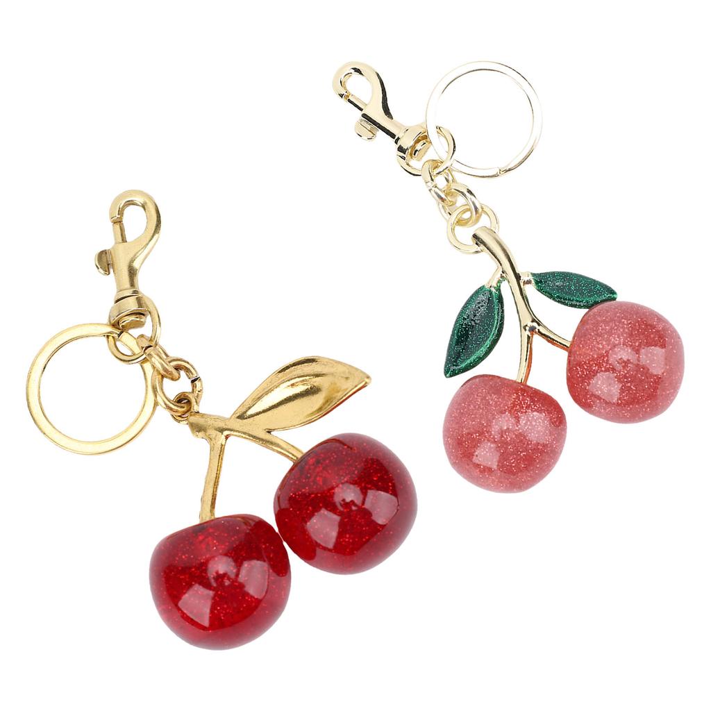 Брелок-подвеска для сумки в виде блестящей вишни, стильный женский, милый, для кошельков, сумок, автомобильный брелок