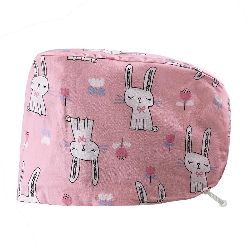 Хирургическая шапочка на кнопках с цветочным принтом для медсестер и врачей