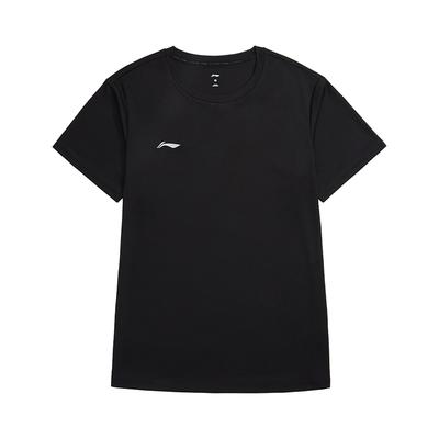 Футболка Li Ning Sports Lifestyle Series, однотонная, с круглым вырезом, удобная, универсальная, дышащая, с коротким рукавом, мужская, черная, ATSU873-1