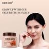 Скраб для лица и тела ODEON с абрикосом и миндалем (300мл) | Отшелушивающий скраб для ровного и сияющего цвета лица | Уменьшает мелкие морщины | Скраб с богатым миндальным маслом |