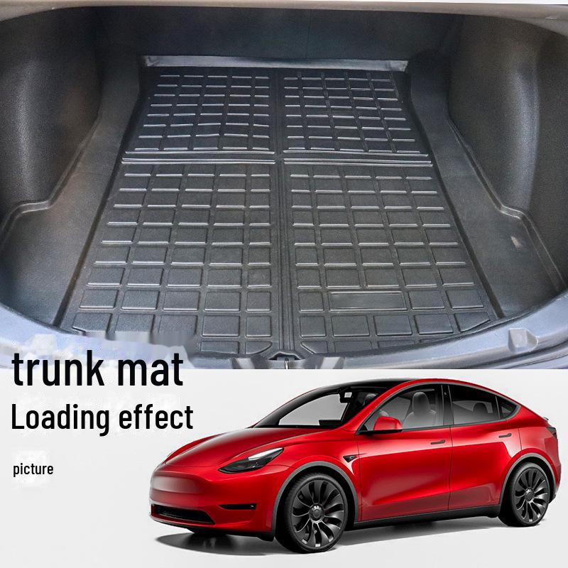 Водонепроницаемые коврики TPE для Tesla Model 3: Совместимо с левым/правым рулевым управлением, в комплект входят коврики для ног, багажника и переднего/заднего багажного отделения.
