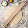 17" Adjustable Rolling Pin with Thickness Rings for Baking, Cookies, Dough, Fondant, Pastries, Pancake, Pizza, Pie, Pasta