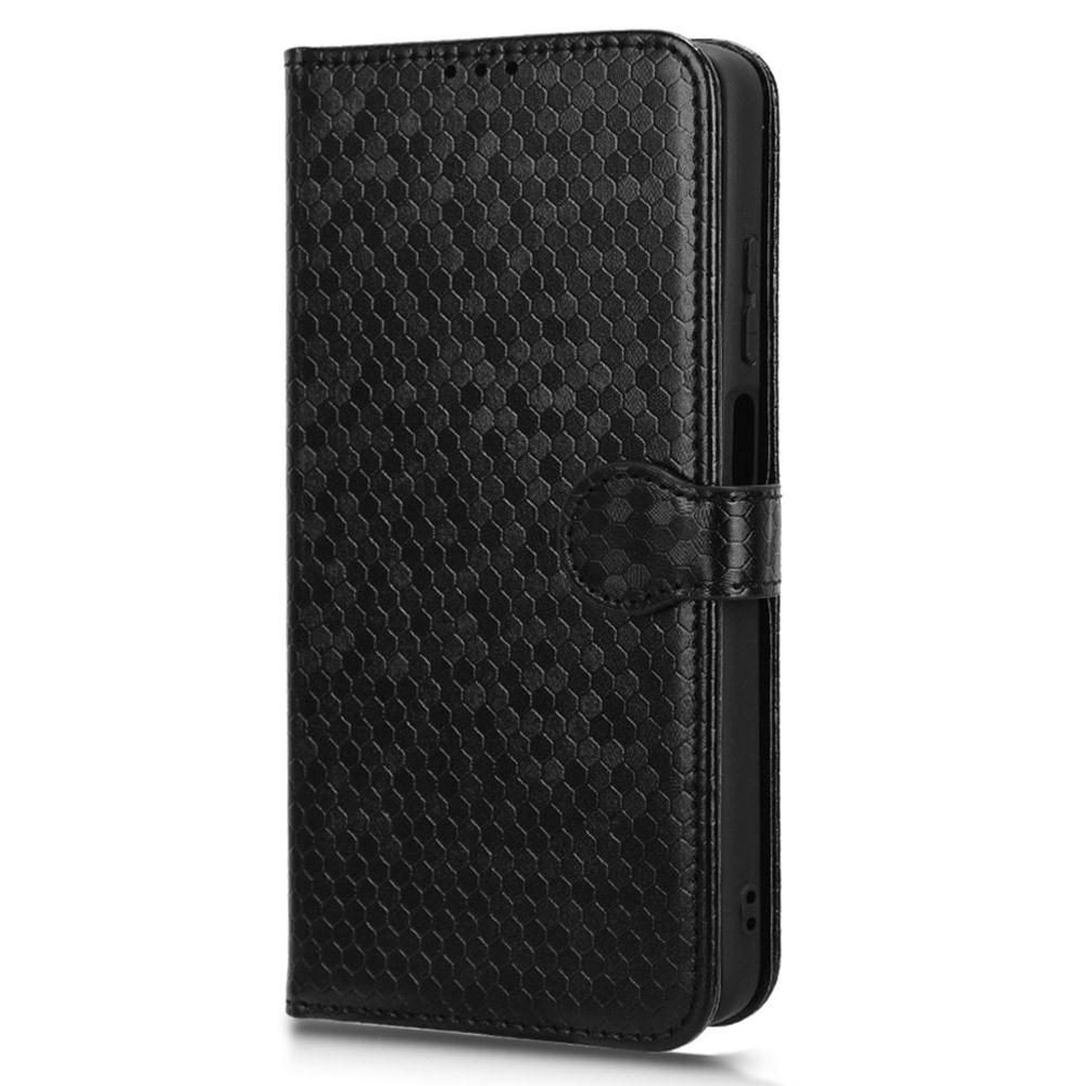 Flip Case for Motorola Moto G24 / G24 Power / G04, Wallet Rhombus, Black