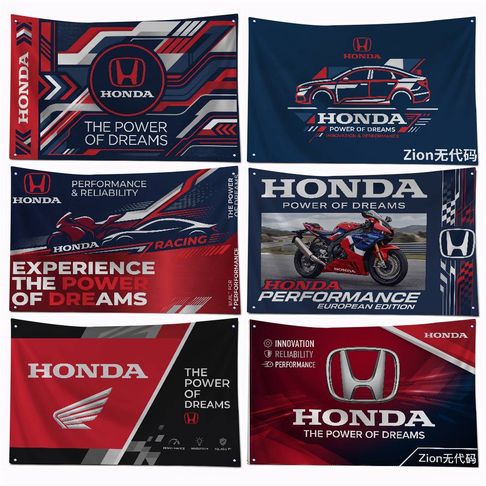 BWG5 ДЛЯ HONDA RACING Декоративный Флаг Высококачественный Полиэстер Устойчивый к Выцветанию Машинная Стирка Внутренний Наружный Подвесной Баннер